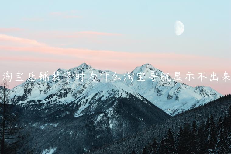 淘寶店鋪裝修時(shí)為什么淘寶導(dǎo)航顯示不出來